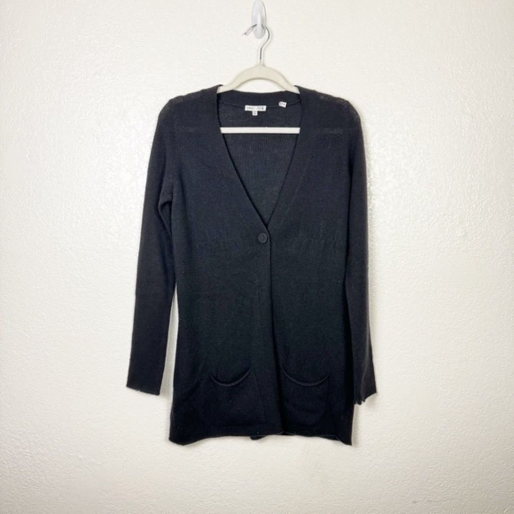 Vince 100% Cashmere Black Button Front Cardigan w/ Pockets Size Small